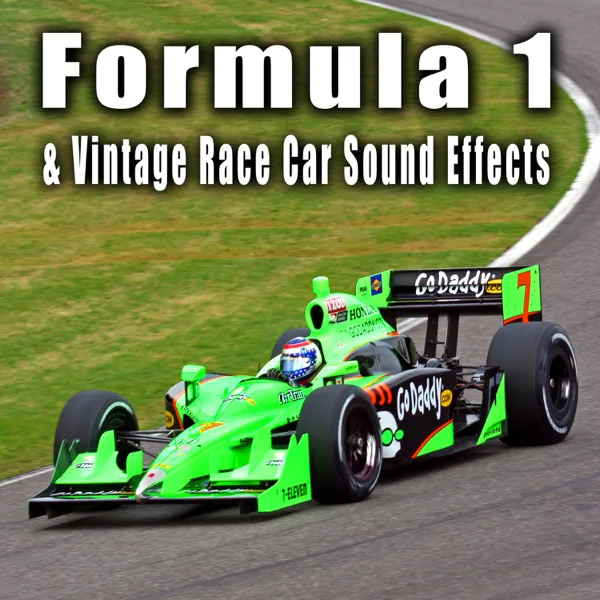 Two Ferrari Formula 1 Cars Start up, Rev, And Race off Take 1 — The Hollywood Edge Sound Effects Library